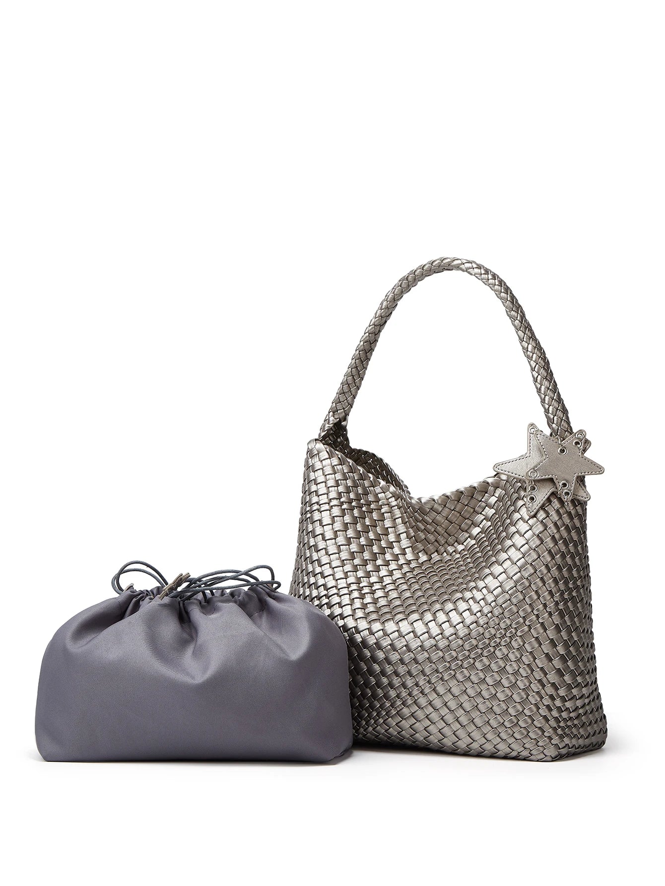 2-Piece Set Niche Design Fashionable New Style Versatile Women's Minimalist Solid-Color Handbag