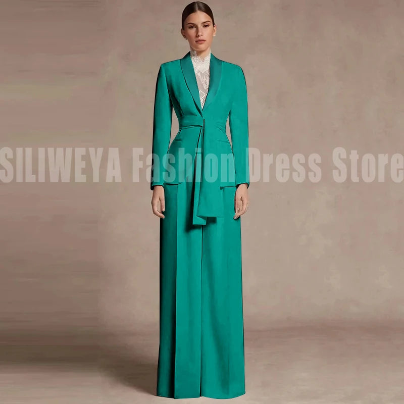 Fashion Office Lady Blazer Pants Female Suit Formal White Jacket Trouser Business Work Wear 2 Piece Set Conjuntos De Mujer