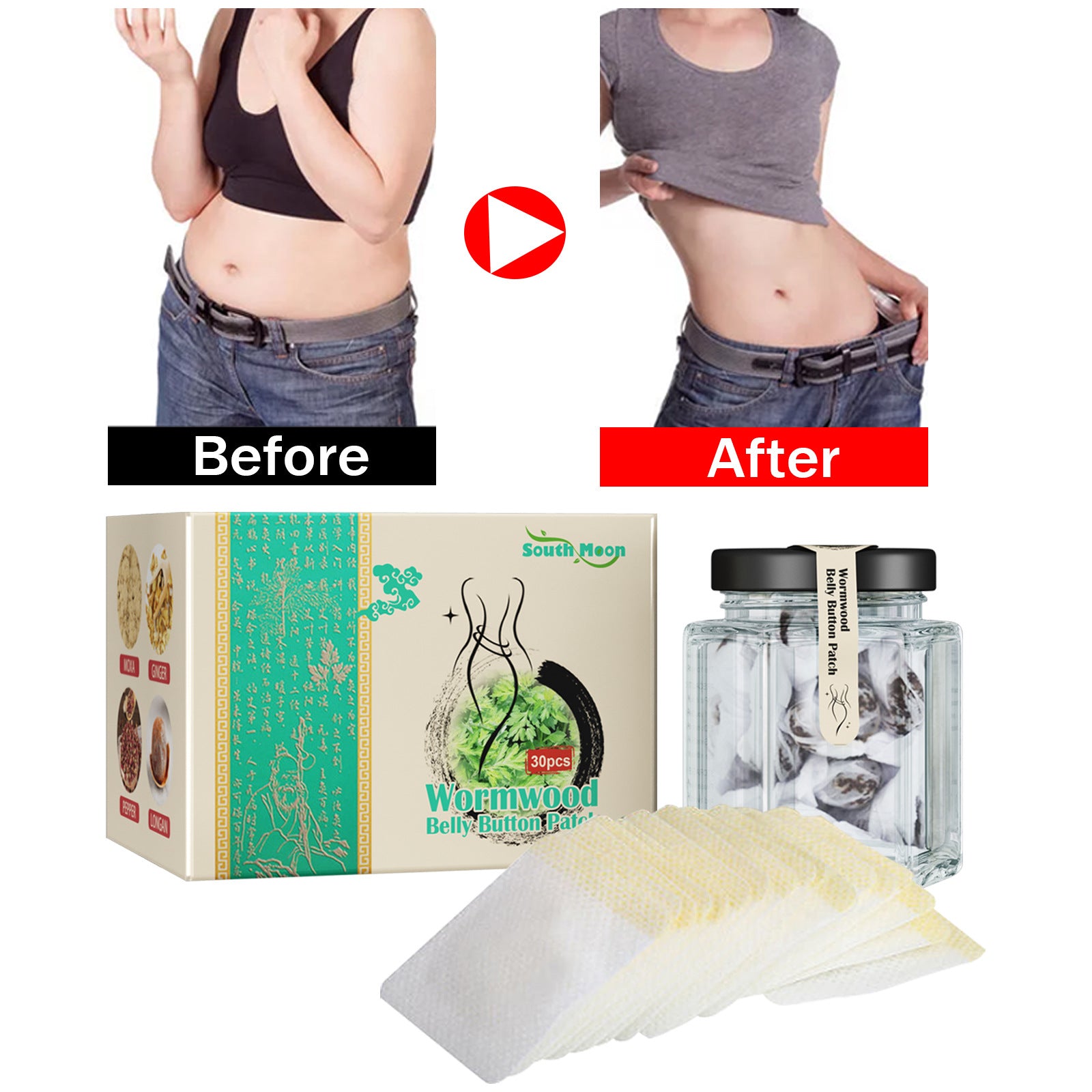 Argy Wormwood Navel Stickers Light Big Belly Body Shaping Bodybuilding Stickers