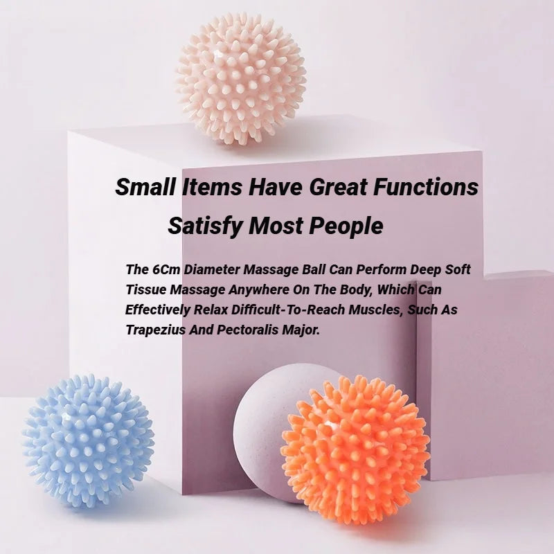 6CM Sport Massage Ball Myofascial Release Massager Spiky Deep Tissue Trigger Point Muscle Recovery Pain Relief Durable Hedgehog 