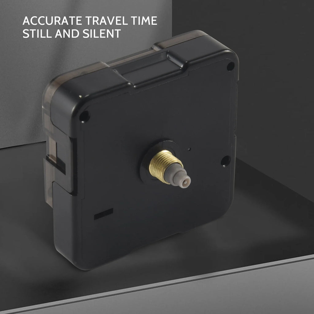 ABQR Quartz Clock Movement Mechanism DIY Repair Parts Black + Hands