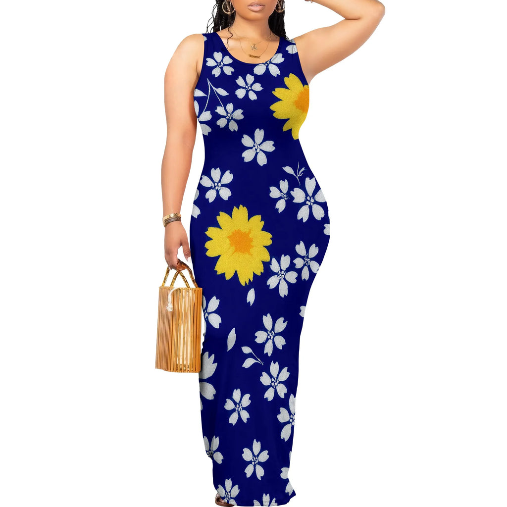 Women Summer Long Dress Casual Slip Sexy Slim Sleeveless Bodycon Maxi Dresses for Women 2025