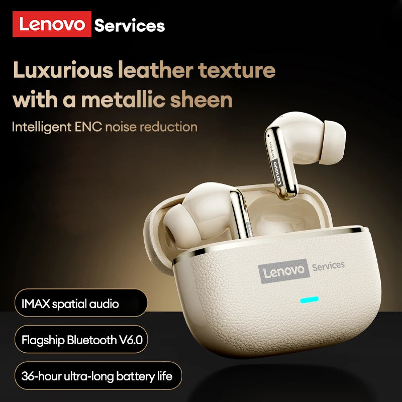 Lenovo 2026 AI Real Time Translation Wireless Earphones TWS Hi-Fi IMAX-level Sound Earphones Stereo ENC Noise Canceling Earbuds 