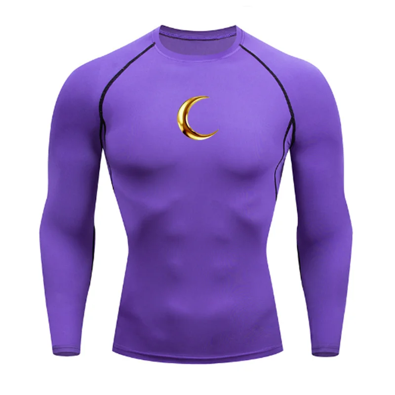 Men's Slim Fit Fashionable Fitness Sportswear 2026 T-Shirt Pattern Top Tight Training Suit Compressed Running Basketball Gear