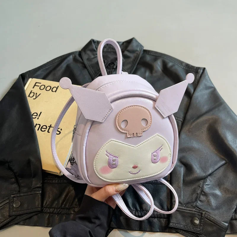 Kuromi Backpack Cute Cartoon New Small Mini Schoolbag Packet Girl Kawaii Cartoon Anime Figure Bags for Woman Travel Storage 