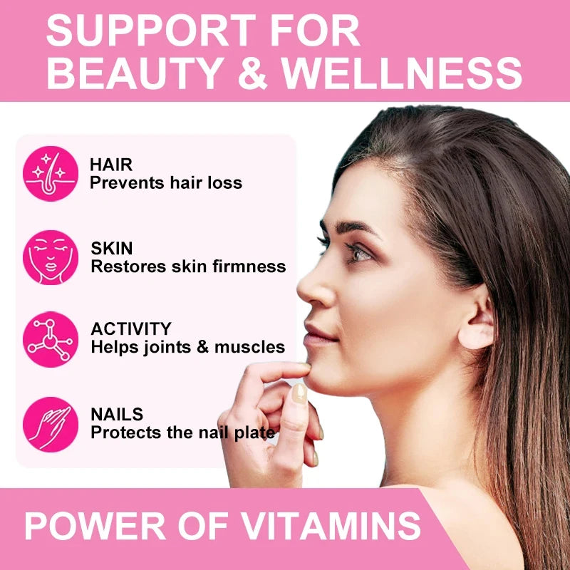 Glutathione Collagen Capsules, Skin Brightening & Anti-Aging, Supports Hair, Skin & Nail Health, NON-GMO, Glutathione Supplement