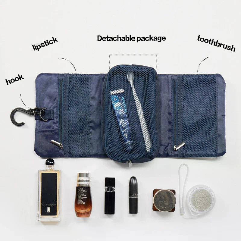 Buckle Folding Toiletry Bag Hook Business Trip Travel Toiletries Storage Bag Cosmetic Bag 