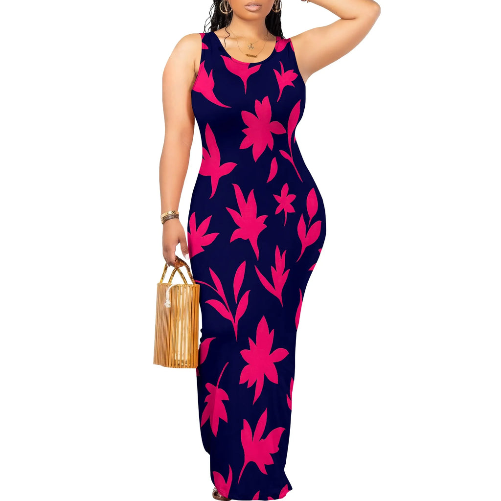 Women Summer Long Dress Casual Slip Sexy Slim Sleeveless Bodycon Maxi Dresses for Women 2025