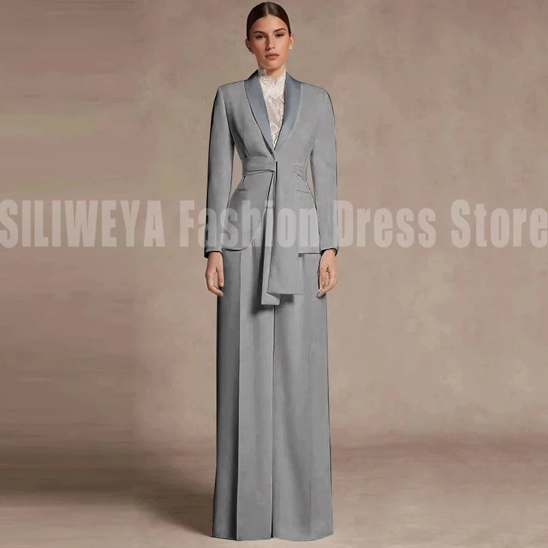 Fashion Office Lady Blazer Pants Female Suit Formal White Jacket Trouser Business Work Wear 2 Piece Set Conjuntos De Mujer