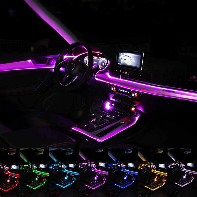 Car Fiber Optic Ambient Light Modified Car Interior Cool Light APP Rhythm Light luz para carro