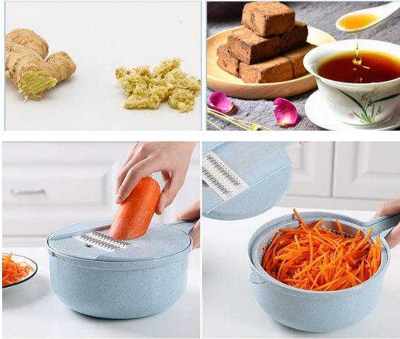 8 In 1 Mandoline Slicer Vegetable Slicer Potato Peeler Carrot Onion Grater With Strainer Vegetable Cutter Kitchen Accessories  de cocina