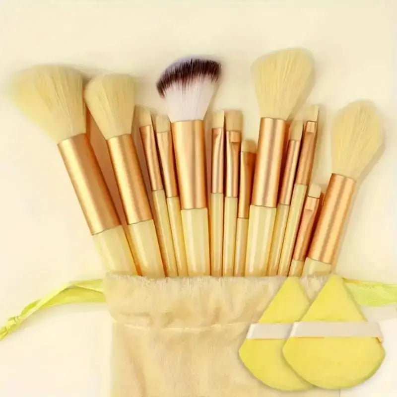 13pcs Premium Synthetic Nylon Bristle Makeup Brush Set - Soft, Gentle, and Cruelty-Free for Flawless Foundation, Blush, Powder,