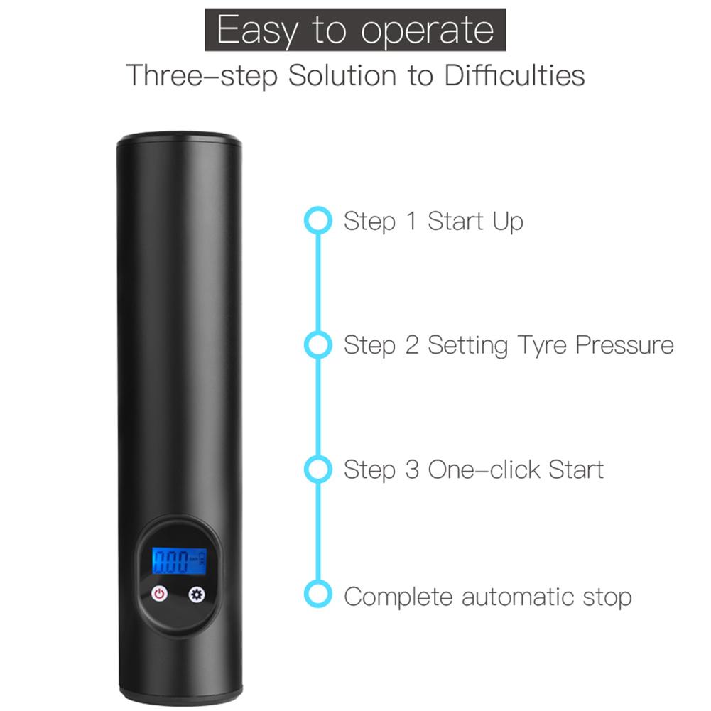 Portable Car Air Pumps Electric Tire Inflator Car Bike Bicycle Pump Auto Car Wireless Inflatable Pump Bombas de aire portátiles para coche, inflador eléctrico de neumáticos, bomba para coche, bicicleta, inflador inalámbrico para coche.