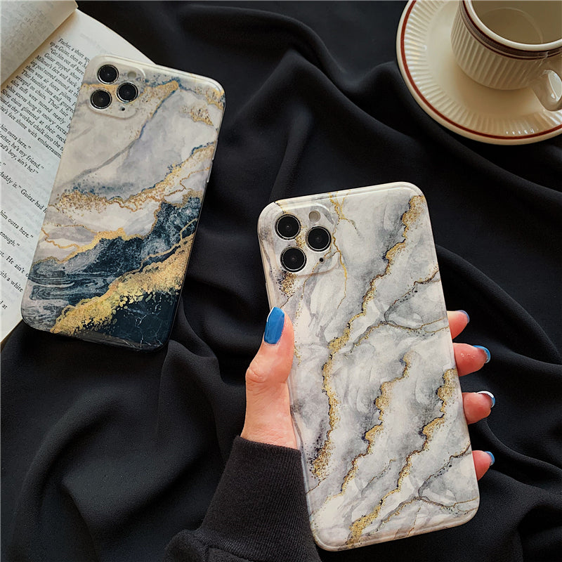 Compatible with Apple, Glitter Marble Apple Phone Case