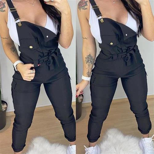 Pocket Threen-Dimensional Sling Jumpsuit