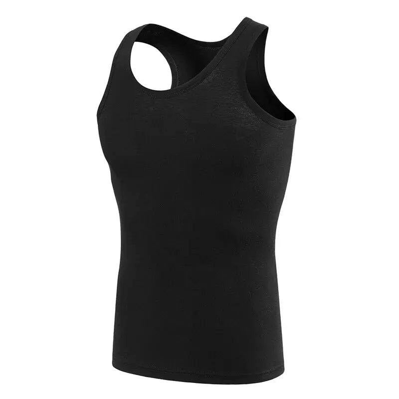 1/3 Pack Four Seasons Men's Cotton Joker Vest Teenagers Simple Fit Sports Fitness T-shirt Middle-aged Casual Sleeveless Shirt 