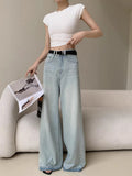 Loose Slimming And Straight Wide Leg Mop Pants