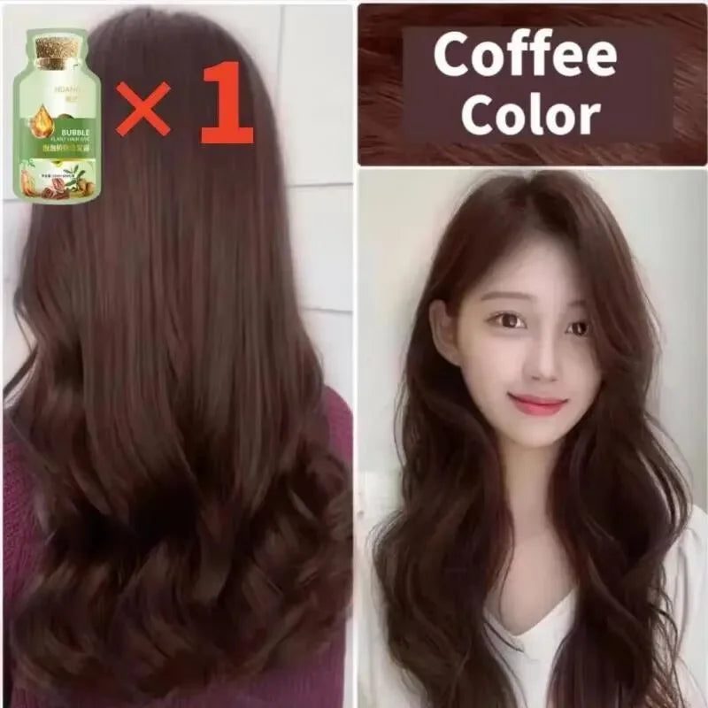 100ml Natural Herbal Hair Dye Shampoo 3 in 1 Change Hair Color Gray Hair to Dark Brown Black Deep Nourishing Fashion Hairs Care 