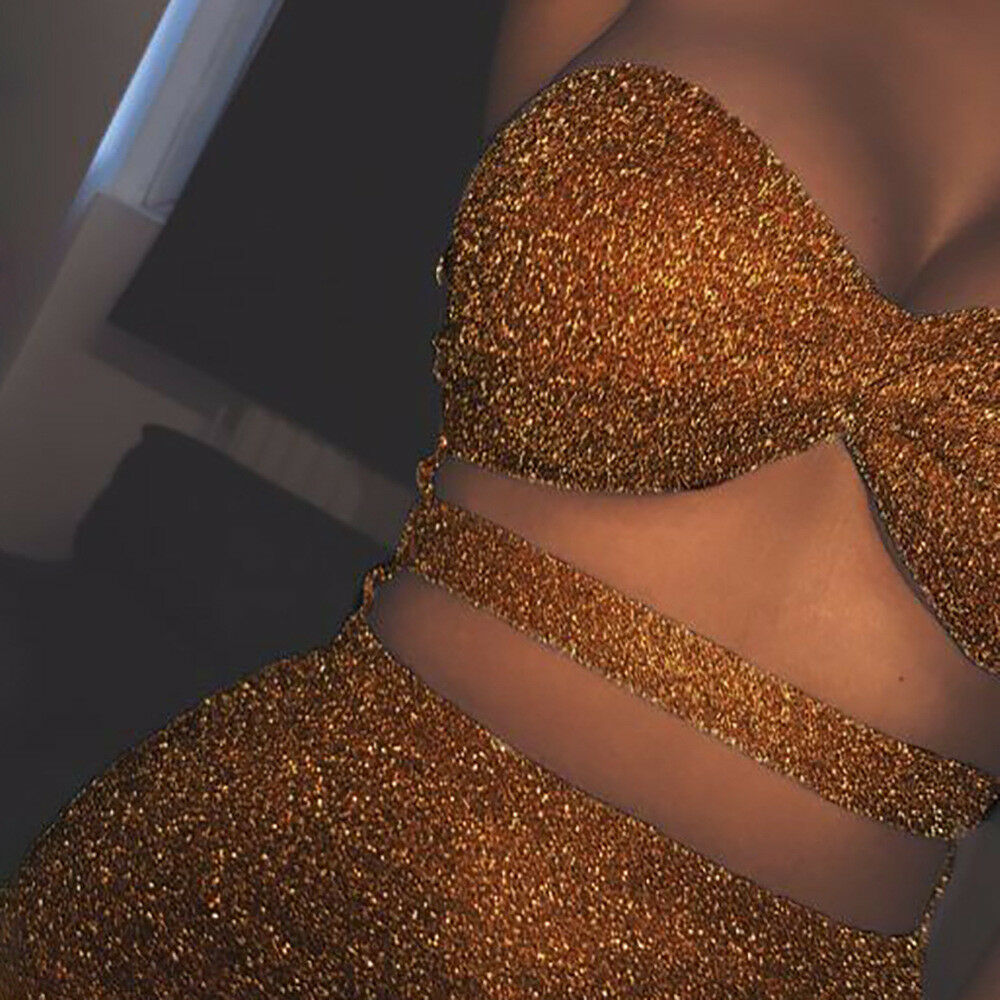 Sexy slim sequin wrap chest bag hip club dress vestido