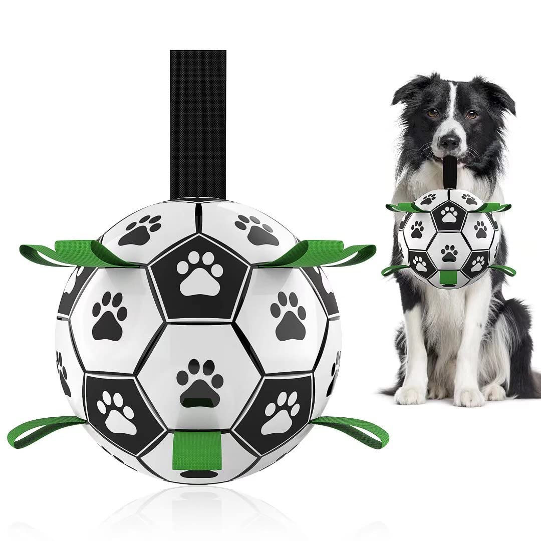 Interactive Dog Football Toy Soccer Ball Inflated Training Toy For Dogs Outdoor Border Collie Balls For Large Dogs Pet Supplies dog toy