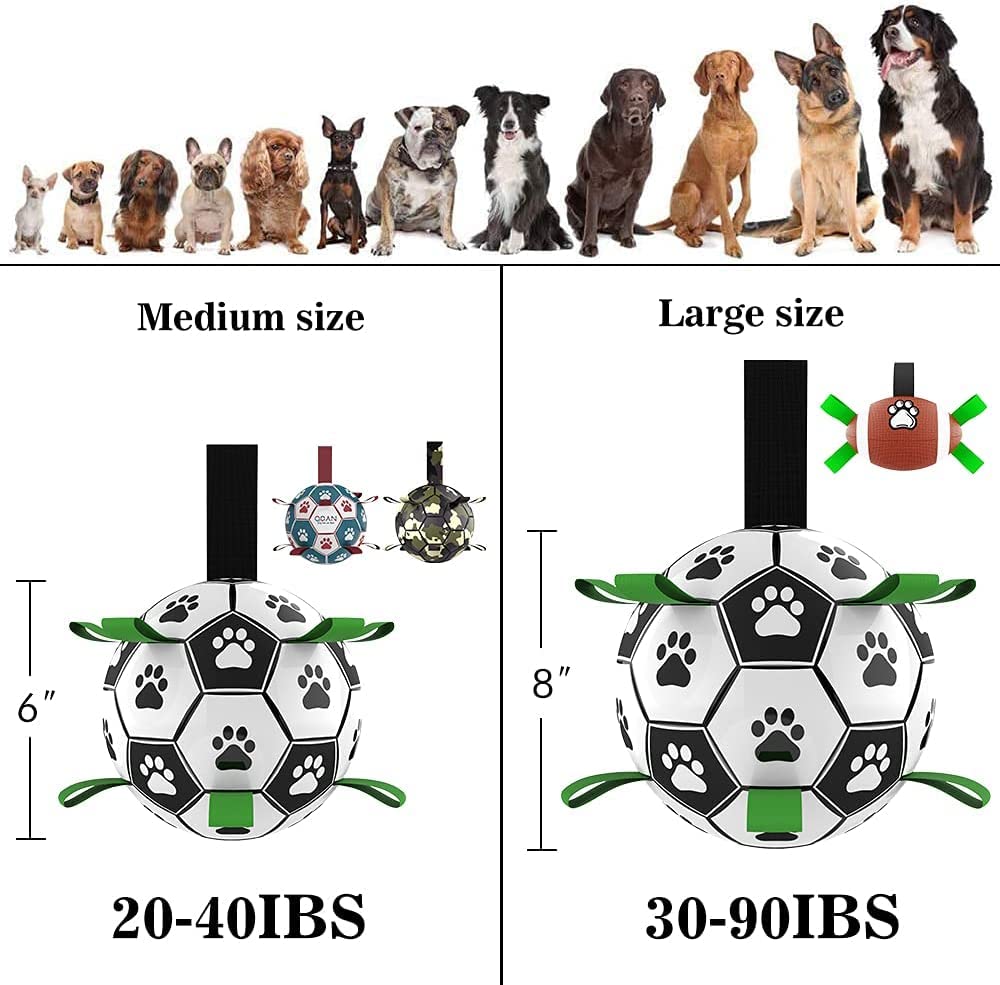 Interactive Dog Football Toy Soccer Ball Inflated Training Toy For Dogs Outdoor Border Collie Balls For Large Dogs Pet Supplies dog toy