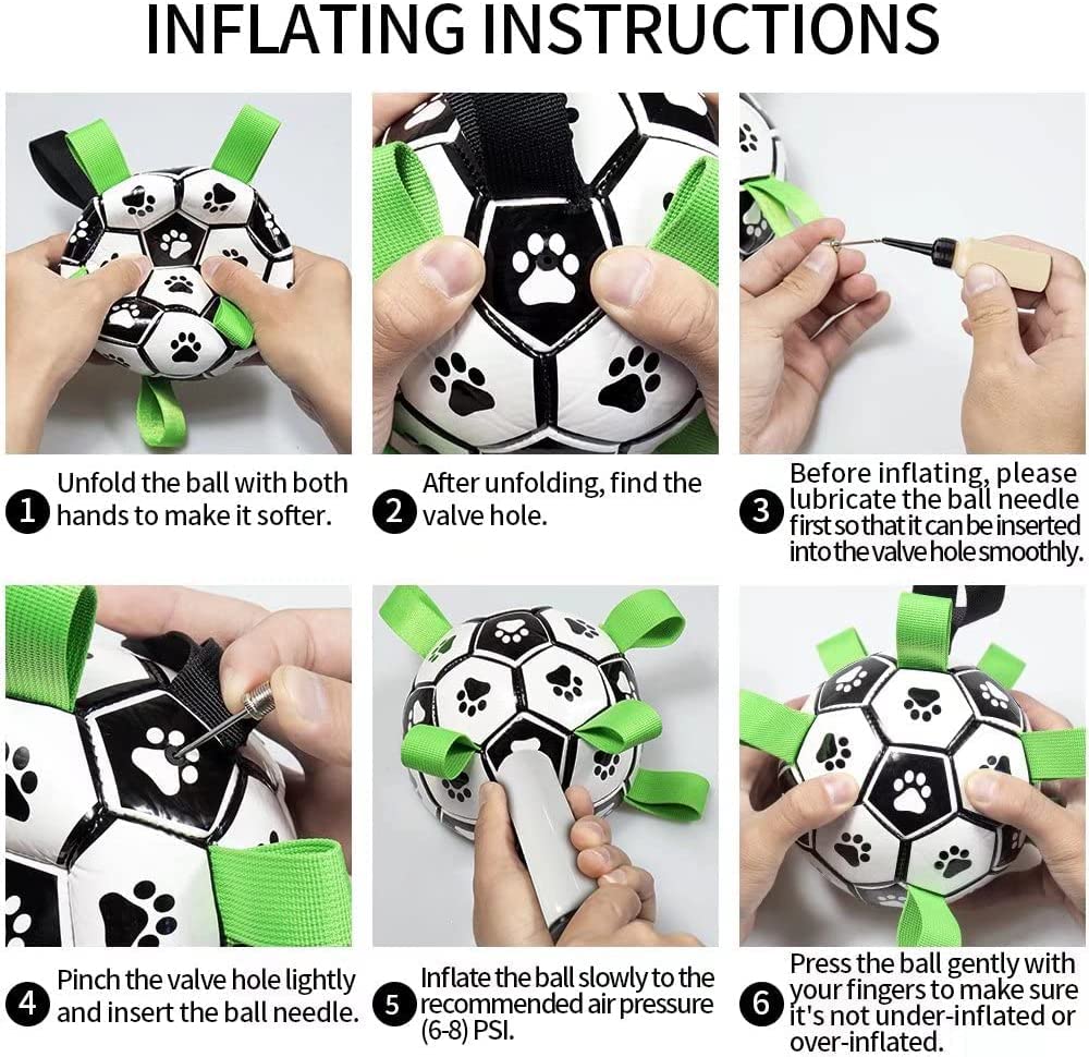 Interactive Dog Football Toy Soccer Ball Inflated Training Toy For Dogs Outdoor Border Collie Balls For Large Dogs Pet Supplies dog toy