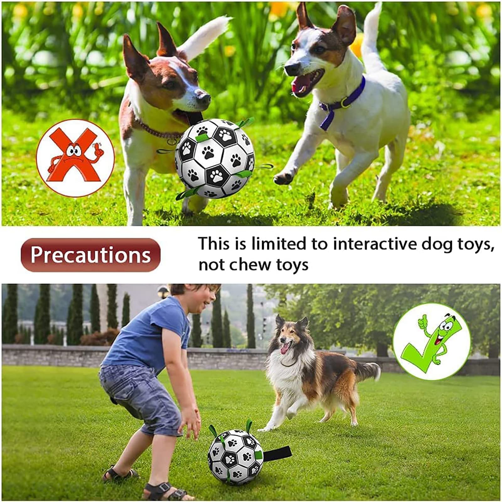 Interactive Dog Football Toy Soccer Ball Inflated Training Toy For Dogs Outdoor Border Collie Balls For Large Dogs Pet Supplies dog toy