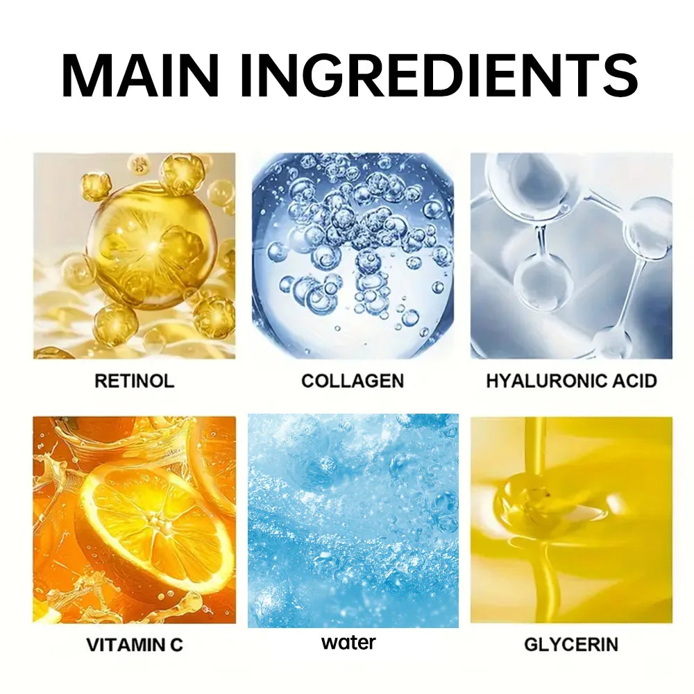 Vitamin C Facial Toner Cream Set Smooth Face Cream Moisturizing Day Cream Shrink Pores Skin Care Products