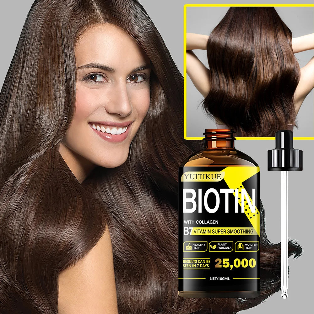Biotin Collagen Care Oil 100ml - Rich in Vitamin B7, healthy plant-based formula, fast absorption, for super smooth hair