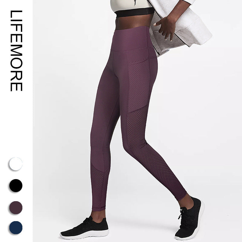 Seamless Tummy-Control Nude-Feel Running Yoga Fitness Pants libras de yoga
