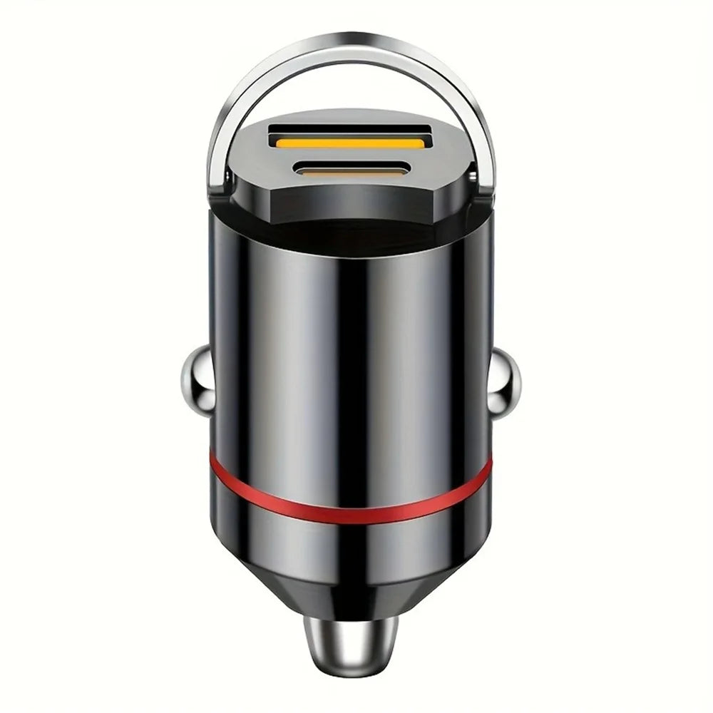 200W Mini Dual Ports USB Car Charger Lighter Fast Charging Car Phone Charger Adapter for iPhone 13 12 Xiaomi Huawei Samsung