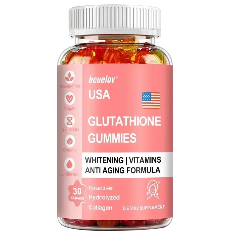 Glutathione Collagen Gummies for Skin Care Health Nails Hair Growth Collagen Protein Supplement, Skin Brightening