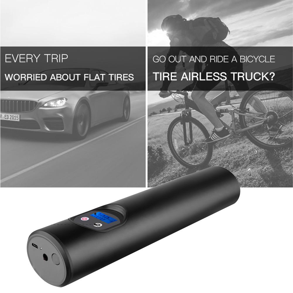 Portable Car Air Pumps Electric Tire Inflator Car Bike Bicycle Pump Auto Car Wireless Inflatable Pump Bombas de aire portátiles para coche, inflador eléctrico de neumáticos, bomba para coche, bicicleta, inflador inalámbrico para coche.