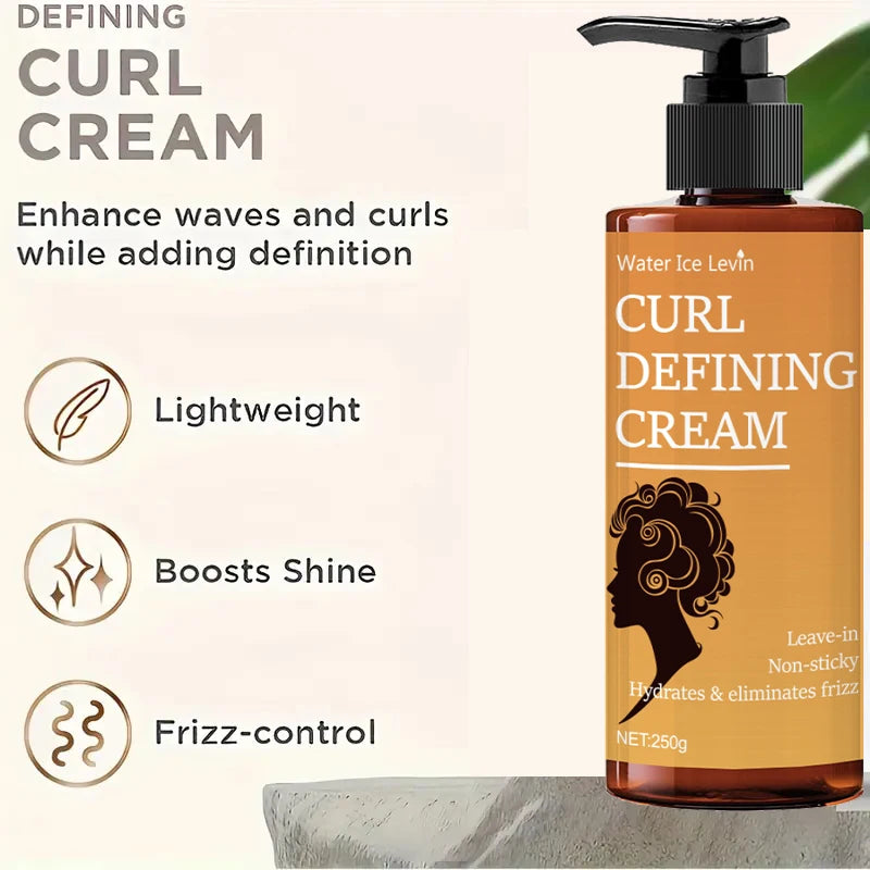 Moisturizing and Defining Curling Enhancer, Suitable for Dry Hair, Suitable for Men and Women, 100g, Hair Care Essentials | Glossy Surface | Moisturizing Cream