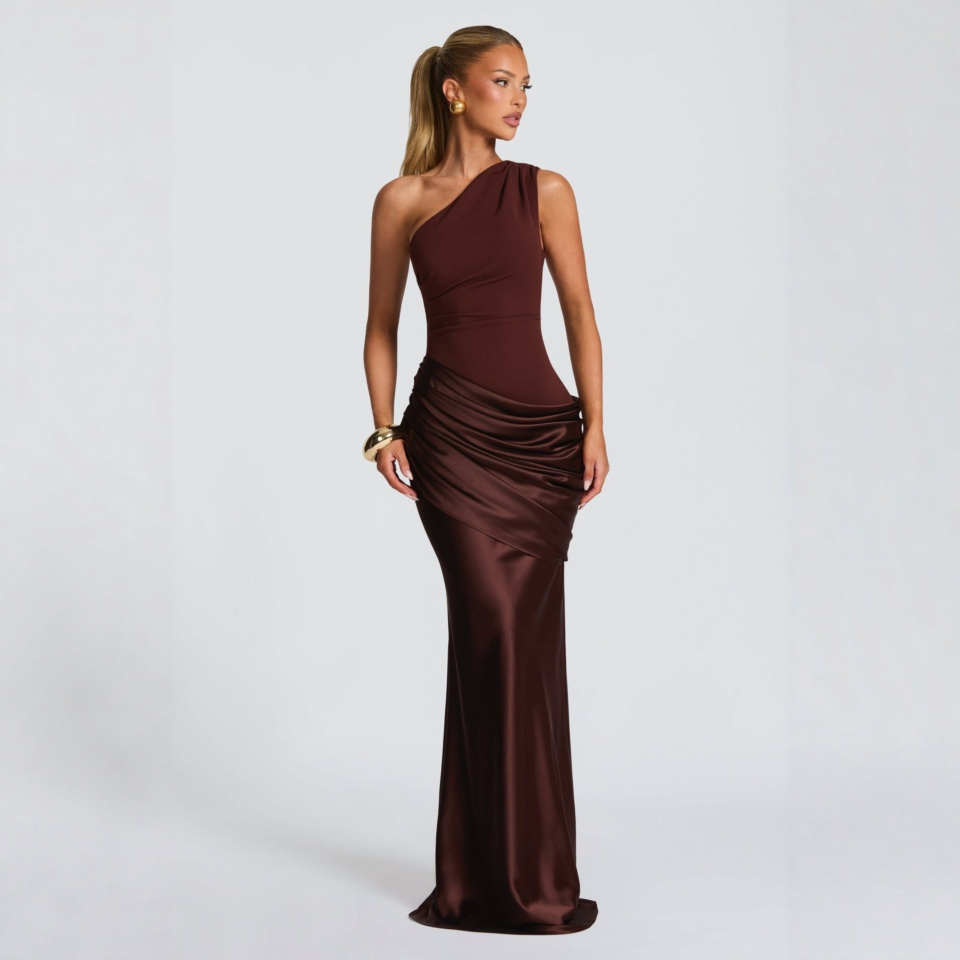 Slim Off-shoulder Bodycon Maxi Dress Solid Color Sleeveless  Evening Party Gown Dresses For Women Clothing. VestIdo