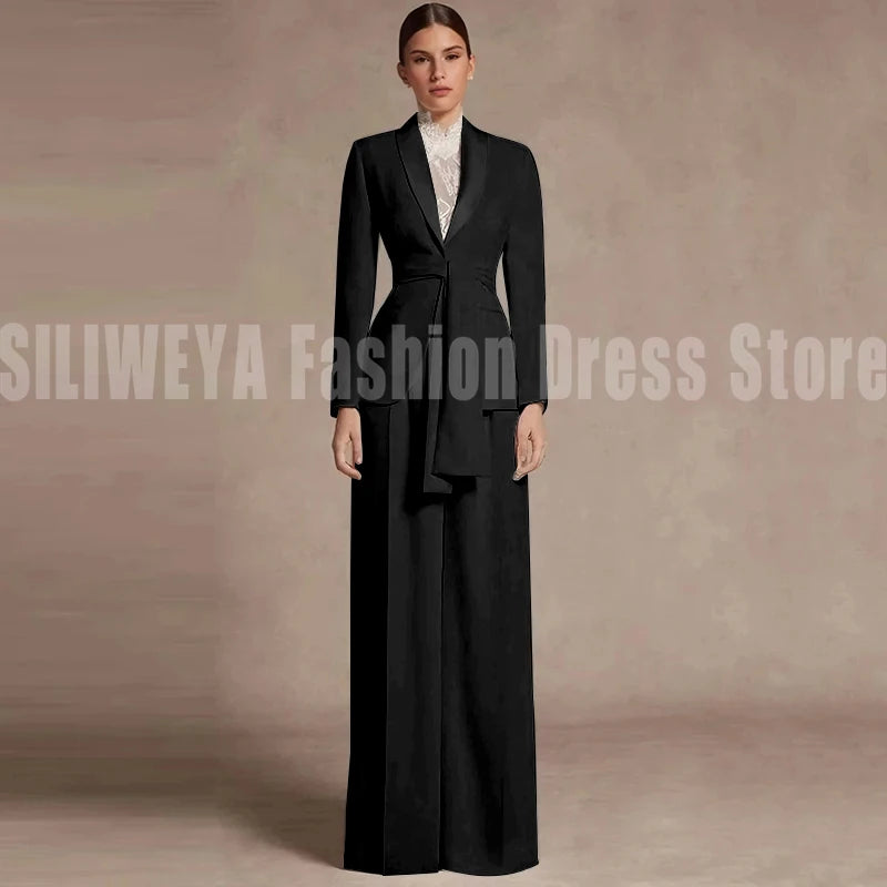 Fashion Office Lady Blazer Pants Female Suit Formal White Jacket Trouser Business Work Wear 2 Piece Set Conjuntos De Mujer