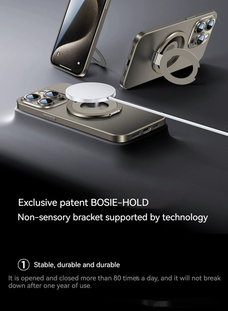 Creative Phone Case Pivot Protective Cover Advanced Magnetic Transparent Silicone Drop-resistant