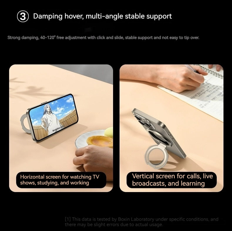 Creative Phone Case Pivot Protective Cover Advanced Magnetic Transparent Silicone Drop-resistant
