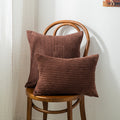 Fabric Solid Corduroy Pillowcase Cushion