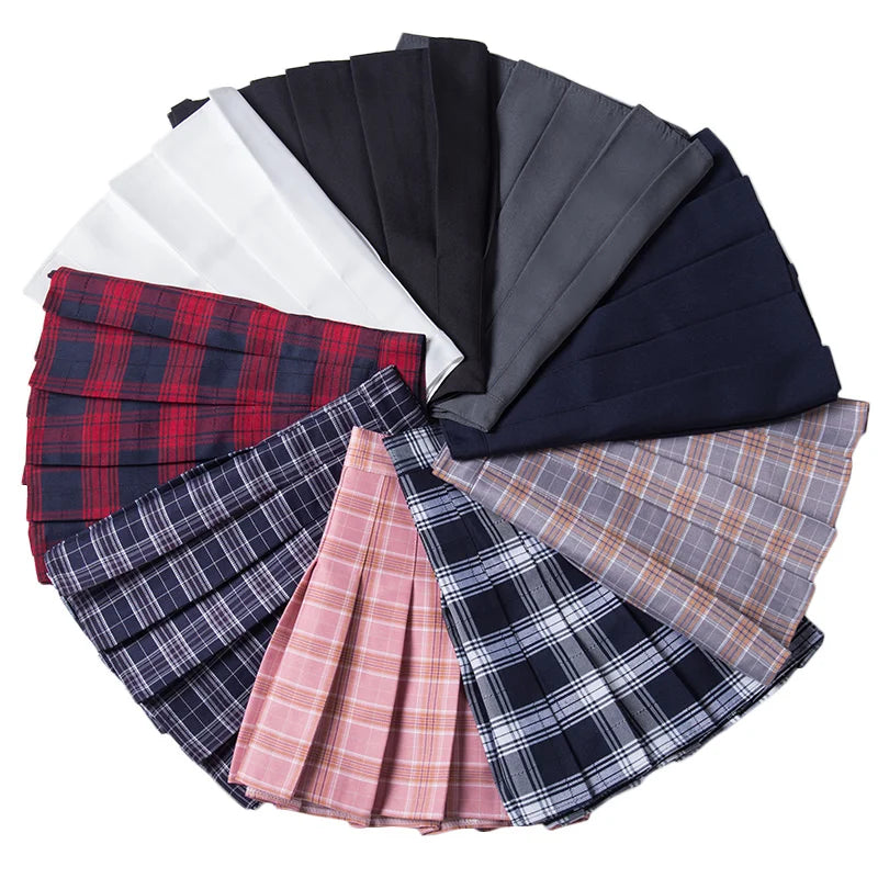Women's Skirt Without Shorts Fashion Korean Style Clothing Black Harajuku Plaid Falda Short De Mujer Mini Pleated Skirts For Girls 