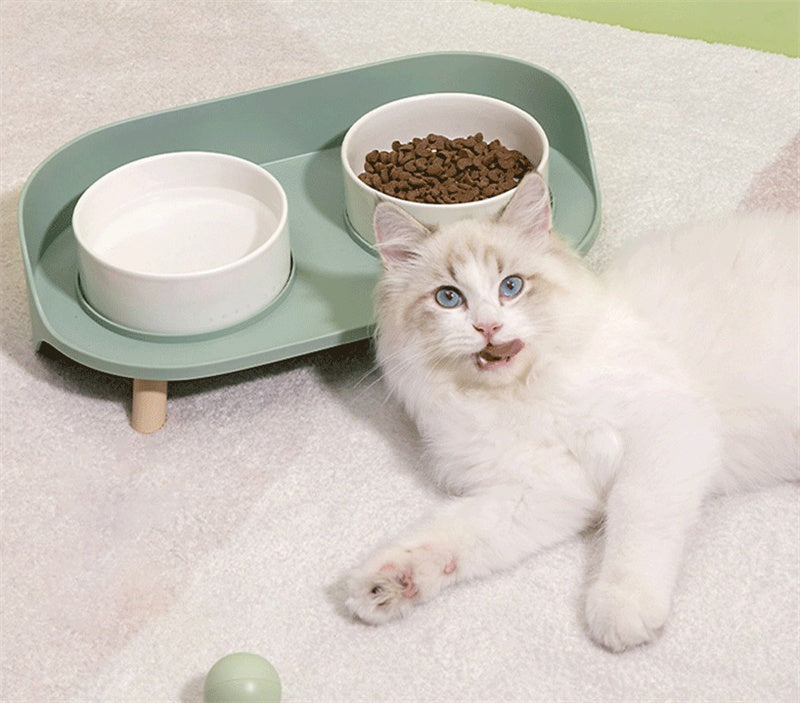 Ceramic Cat Bowl To Protect The Cervical Spine Small Dining Table Cat Bowl Ceramic Pet Bowl basija para comida de animales.