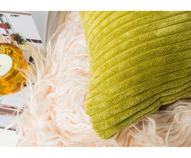 Fabric Solid Corduroy Pillowcase Cushion