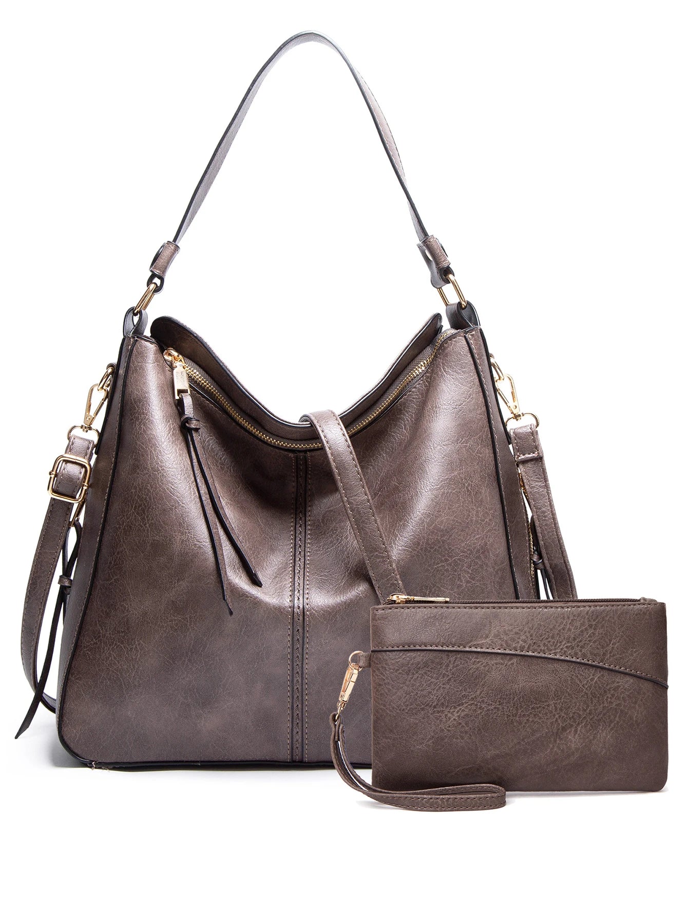 2-Piece Set Large-Capacity Fashionable Versatile New Style Women's Minimalist Handheld & Crossbody Bag