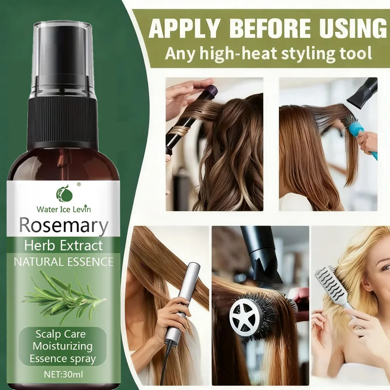 Winter Rosemary Scalp Spray - Peppermint & Biotin Essence, Hydrates & Strengthens Hair, Refreshing Scalp Care for Healthy Hair