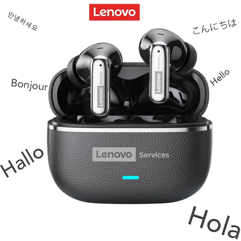 Lenovo 2026 AI Real Time Translation Wireless Earphones TWS Hi-Fi IMAX-level Sound Earphones Stereo ENC Noise Canceling Earbuds 