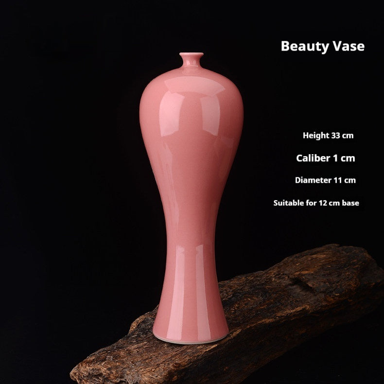 Home Decor Ceramic Color-Glazed Beauty Vase