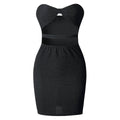 Sexy slim sequin wrap chest bag hip club dress vestido