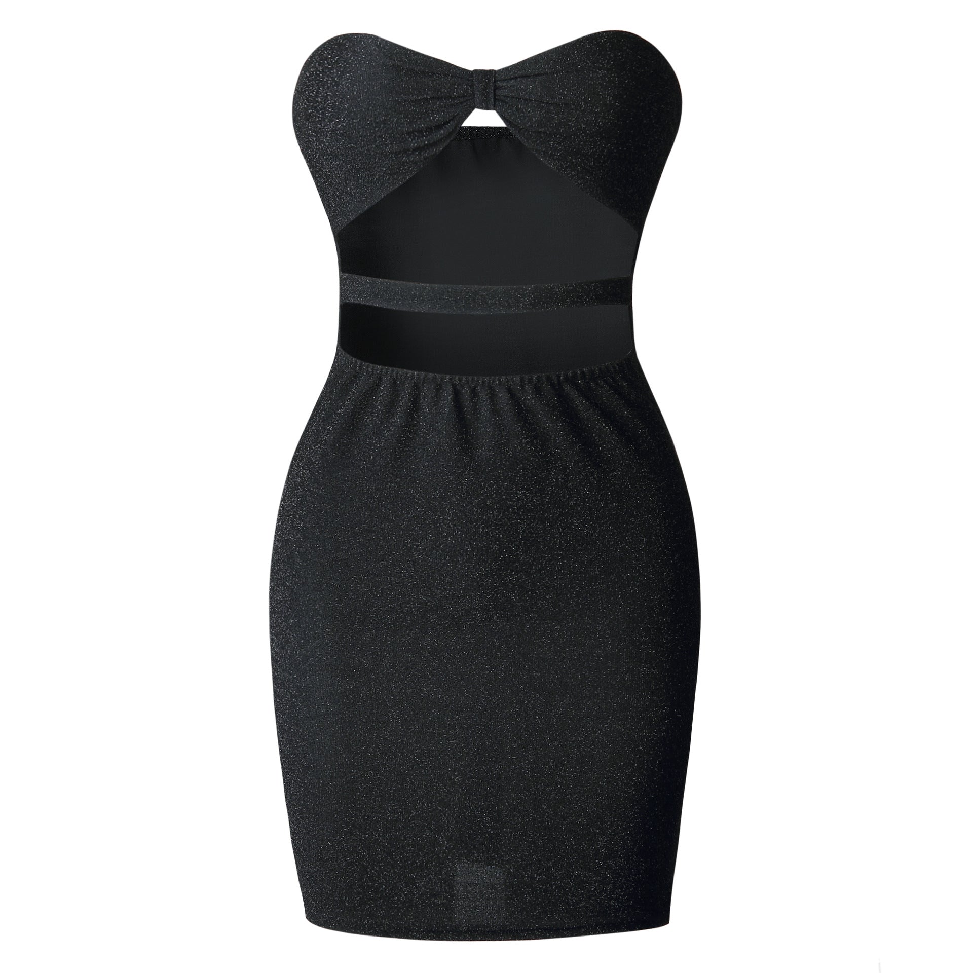 Sexy slim sequin wrap chest bag hip club dress vestido