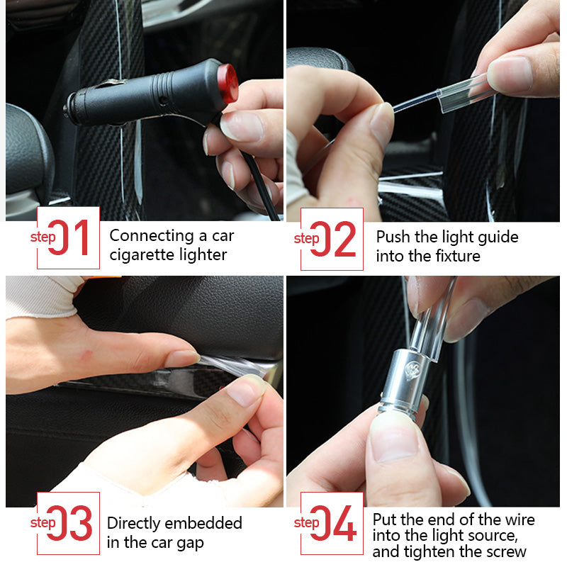 Car Fiber Optic Ambient Light Modified Car Interior Cool Light APP Rhythm Light luz para carro