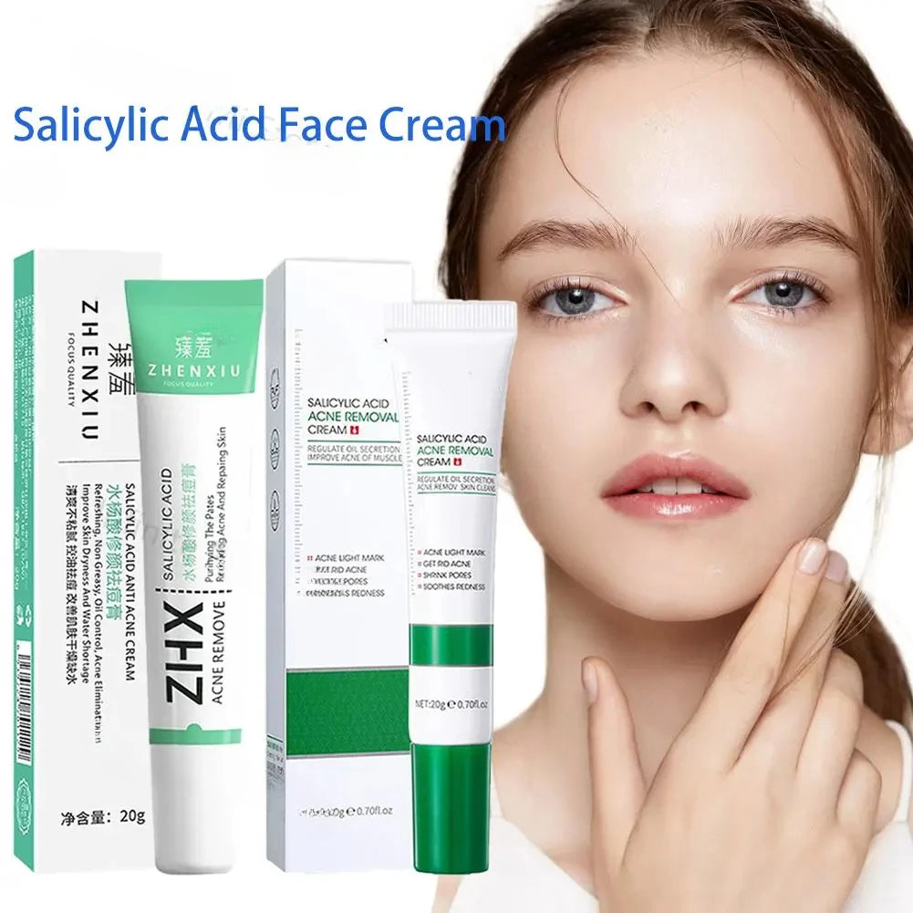 Salicylic Acid Shrink Pore Cream Elimination Large Pores Remove Blackehead Oil Control Face Smooth Repairing Skin Care Products